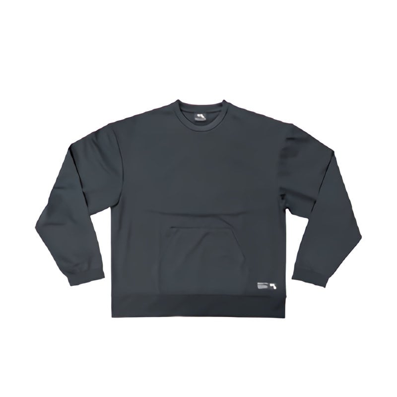 ボクラワークス　はっ水ストレッチ長袖Ｔシャツ　クルーネック　ファブリックニット　ブラック　Ｌ　３８１７