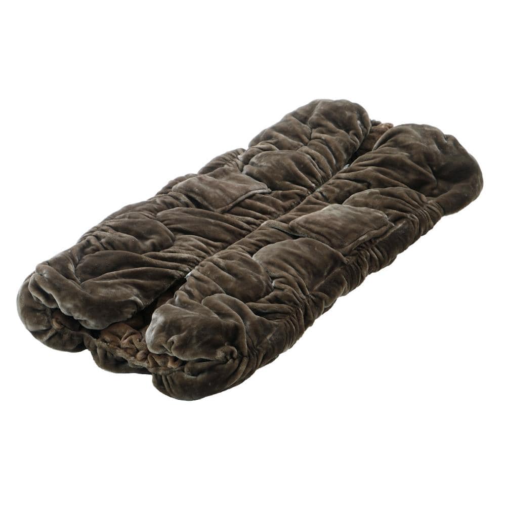 アテーナライフ　暖プラス　３つの効果であったか　着るロールクッション　Ｌ　ダークブラウン