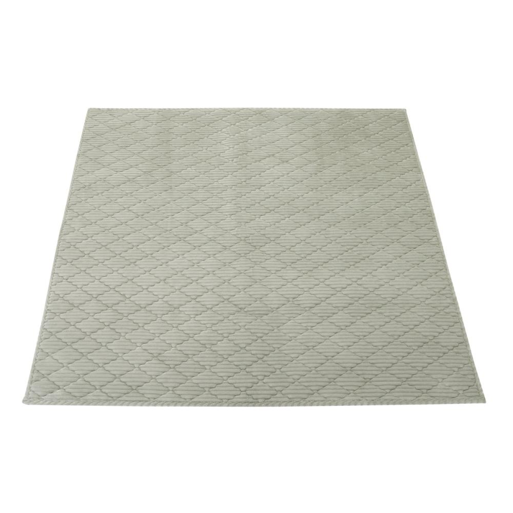 アテーナライフ　厚手ラグ　シュラーレ　グリーン　１８５×１８５ｃｍ　約２．２畳