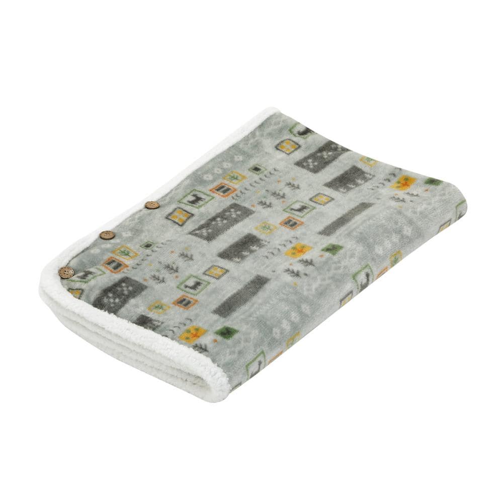 アテーナライフ　３ｗａｙ　２枚合わせひざ掛け　ギャベ　７０×１１０ｃｍ