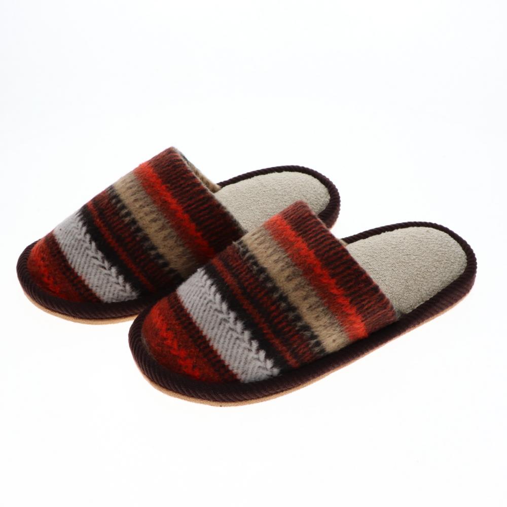 アテーナライフ　外縫いノルディック調スリッパ　オレンジ　Ｌ