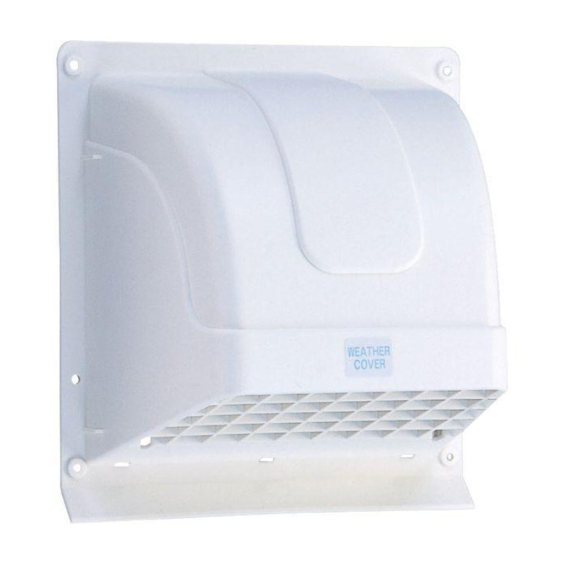 高須産業　格子付ウェザーカバー白１５ｃｍ用　ＷＫ－１５Ｗ