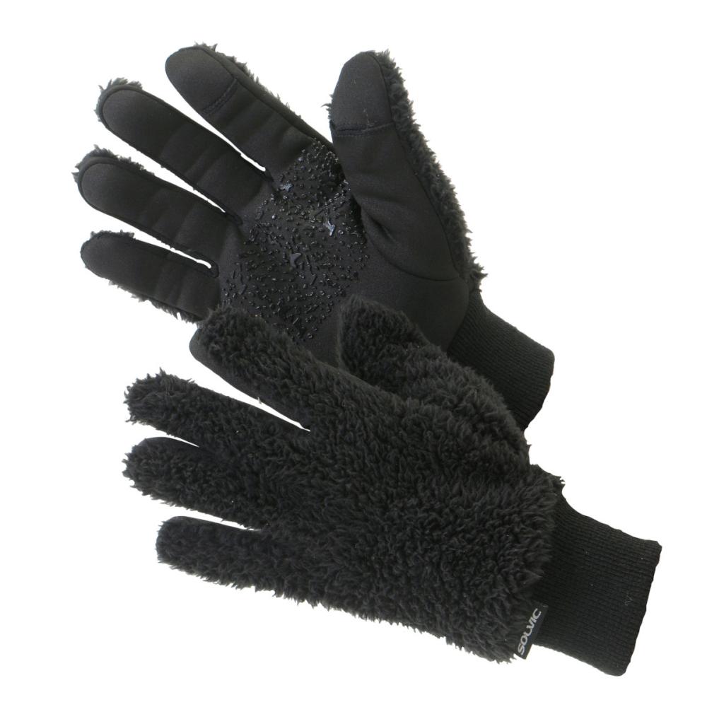 ＳＯＬＶＩＣ（ソルビック）　スマホ対応　ボアフリース手袋　ブラック　Ｌ