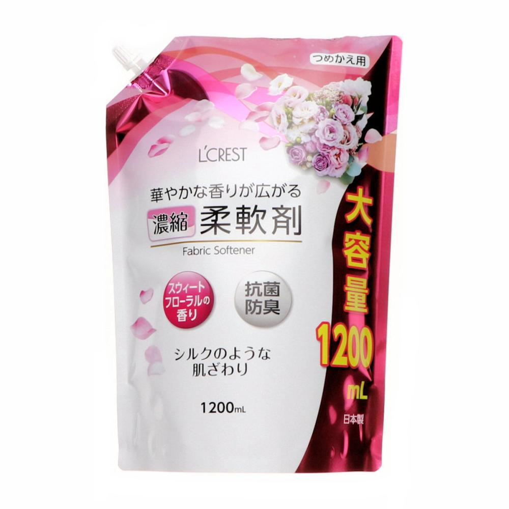 Ｌ’ＣＲＥＳＴ（ルクレスト）　濃縮柔軟剤　詰め替え用　スウィートフローラルの香り　１２００ｍＬ