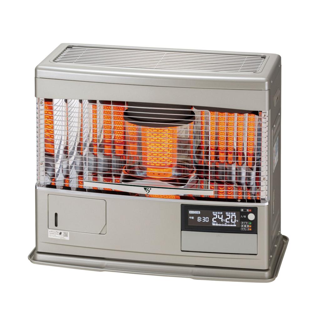 サンポット　ＦＦ式床暖ストーブ　カベック　木造１７畳　ウォームトップ　シルバーグレー　ＵＦＨ－６４３２ＵＫＦ　Ｄ　ＳＧ