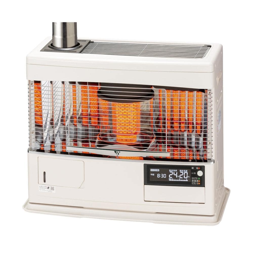 サンポット　床暖ポット式（煙突式）ストーブ　カベック　木造２０畳　ホワイト　ＵＦＨ－７７３２ＵＫＣ　Ｄ