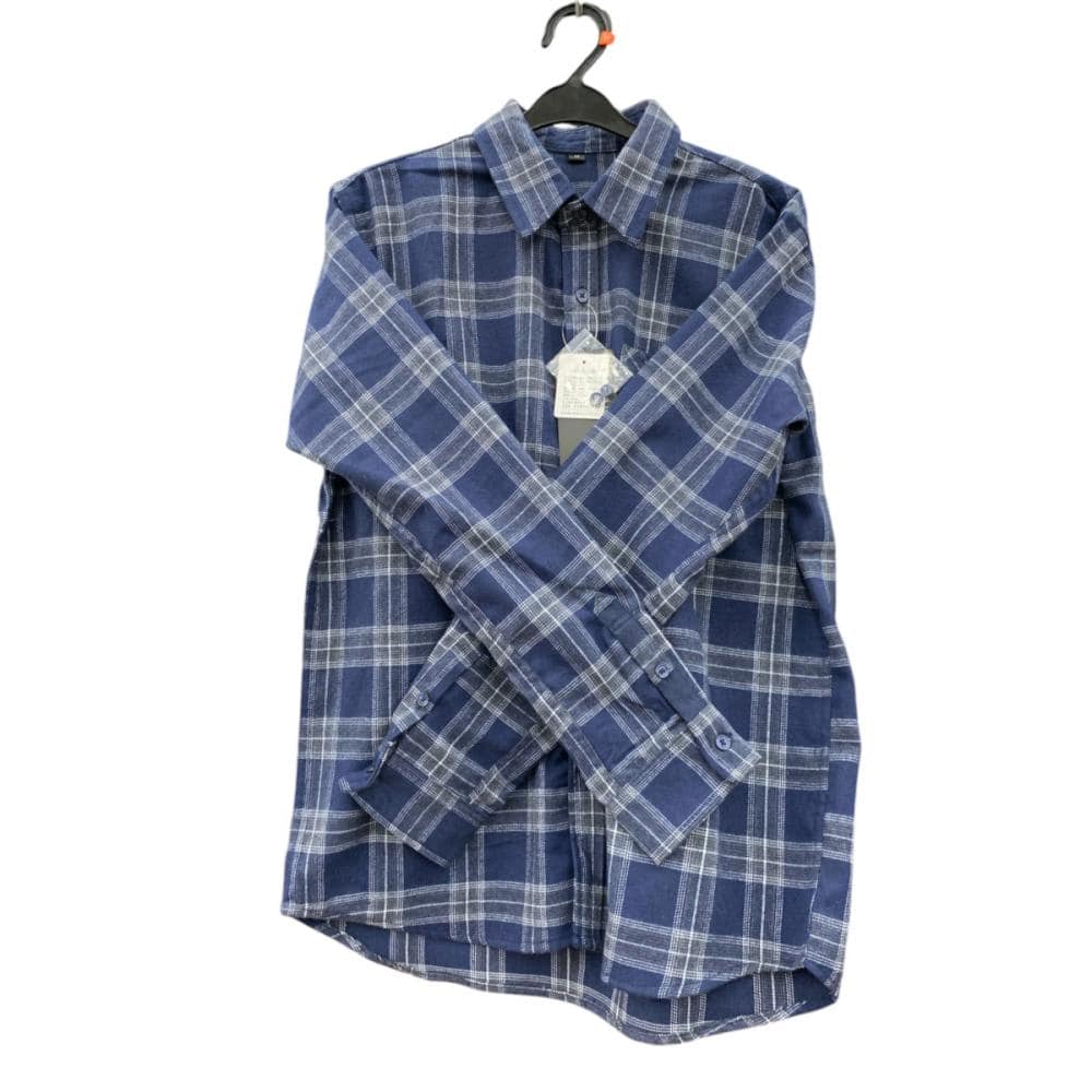 起毛チェックシャツ　ネイビーチェック　ＬＬ