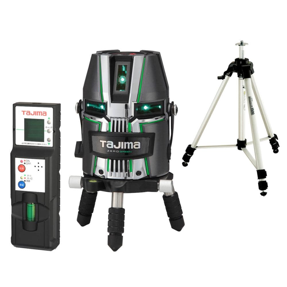 Ｔａｊｉｍａ　タジマ　ＺＥＲＯ　ＧＲＥＥＮ　ジンバルＫＪＣ　受光器・三脚セット　ＺＥＲＯＧ２Ｌ－ＫＪＣＳＥＴ