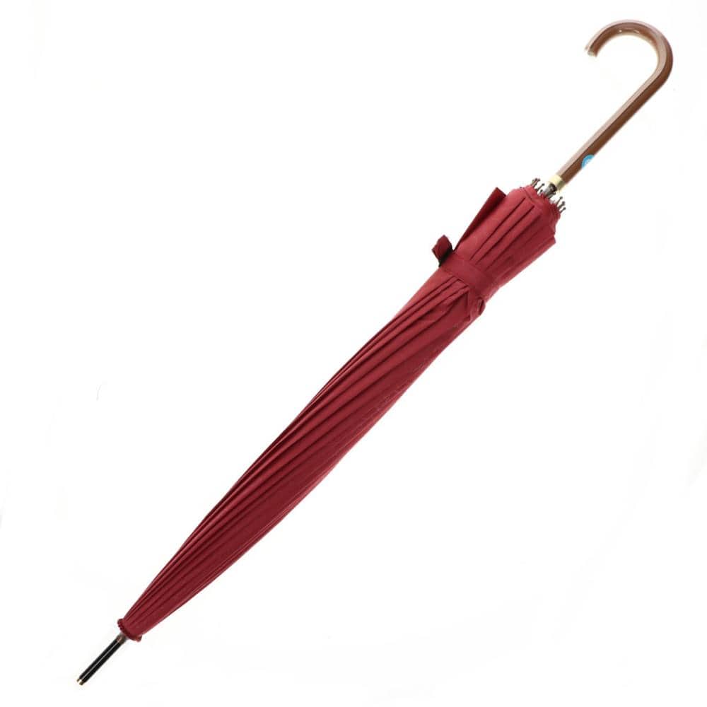 你的品牌名　グラスファイバー傘　１６本骨　エンジ　６０ｃｍ