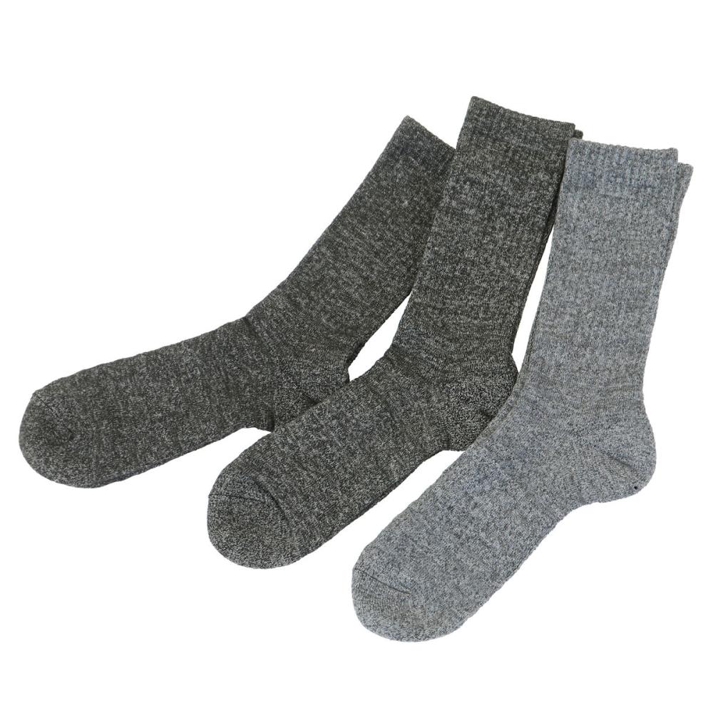 Ｋ＋ＷＯＲＫＳ　防寒サポートソックス　サーマルギアウォーム　先丸　２５～２７ｃｍ　３足入り