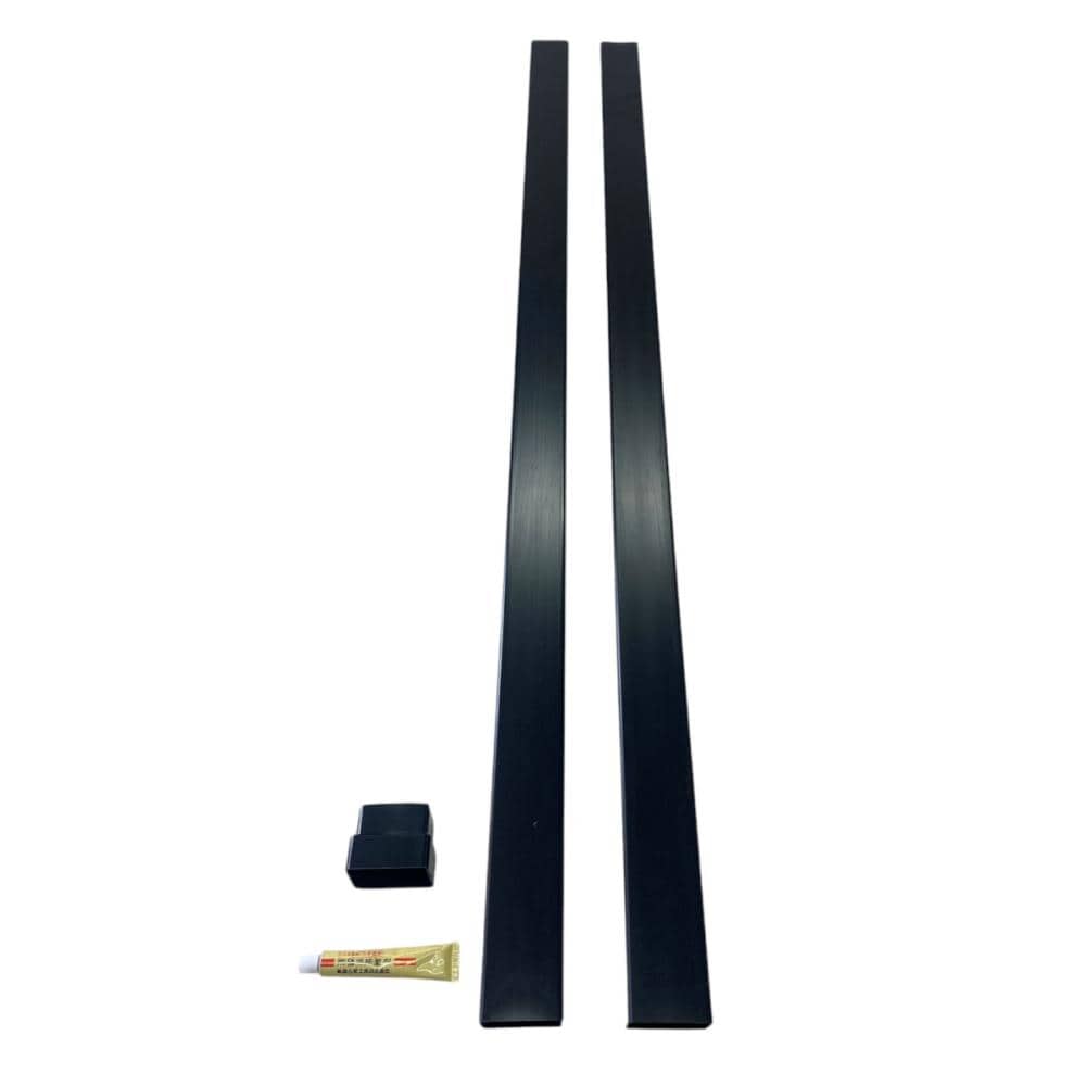 カーポート用雨どい　角樋　ブラック　３０×４５ｍｍ×１ｍ　角樋×２本とストレートジョイナー・接着剤セット
