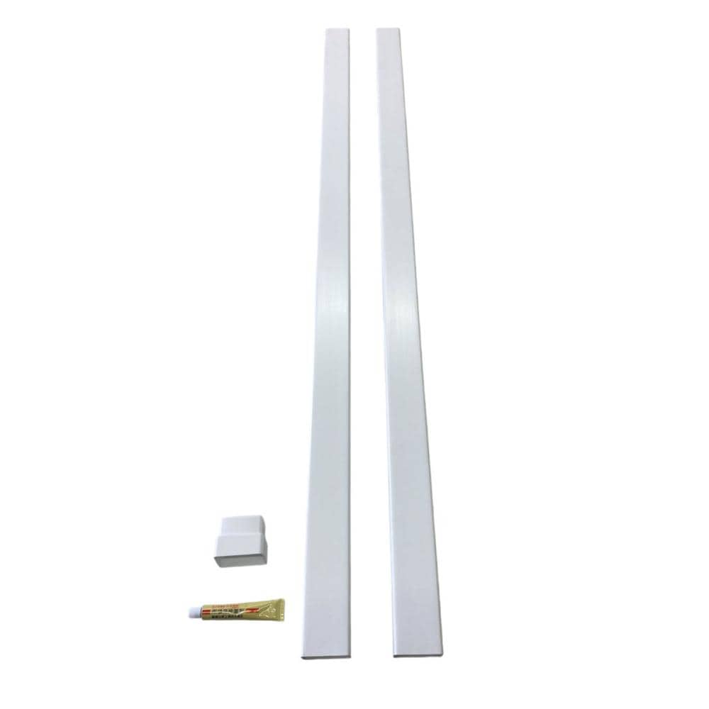 カーポート用雨どい　角樋　ホワイト　３０×４５ｍｍ×１ｍ　角樋×２本とストレートジョイナー・接着剤セット