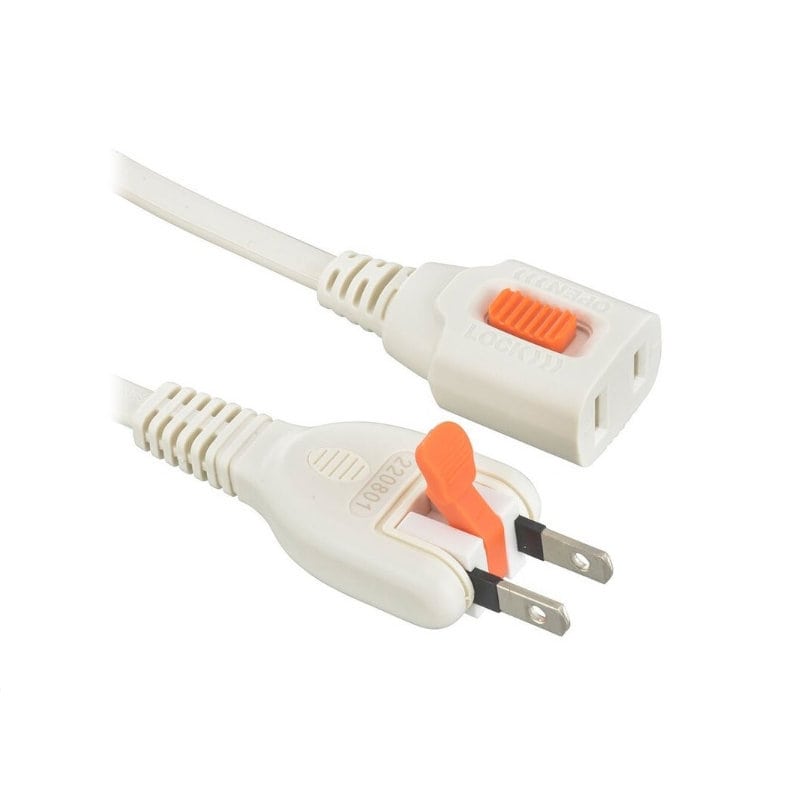 オーム電機　らく抜きロック延長コード　２ｍ　ホワイト