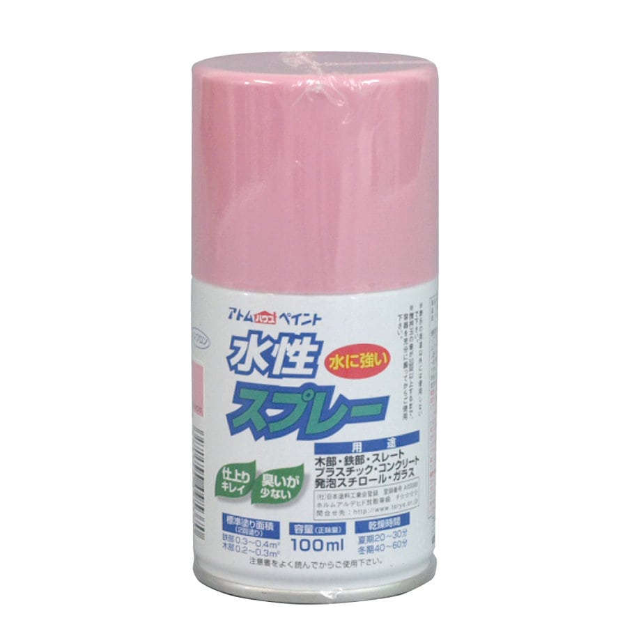 アトムサポート　水性スプレー　１００ｍｌ　パステルピンク