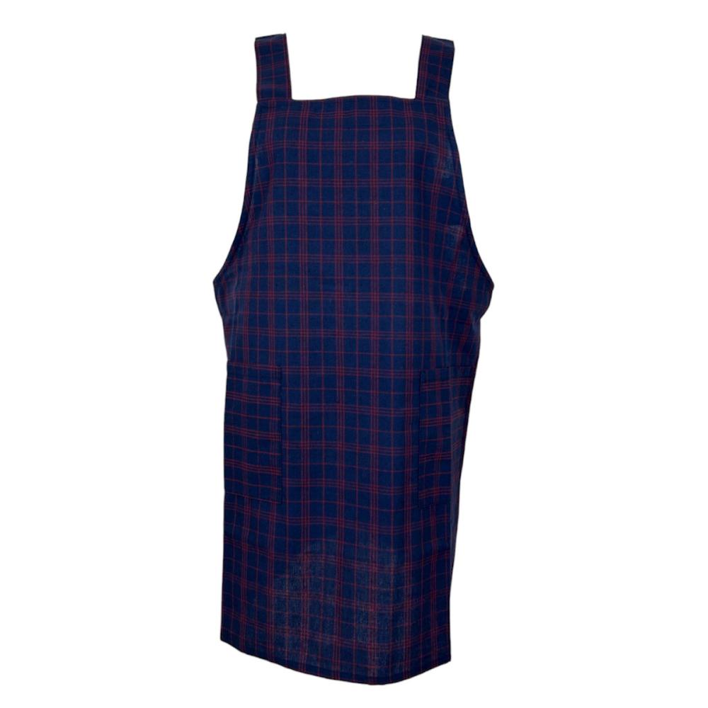 和泉布帛　キッチンエプロン　ブルー