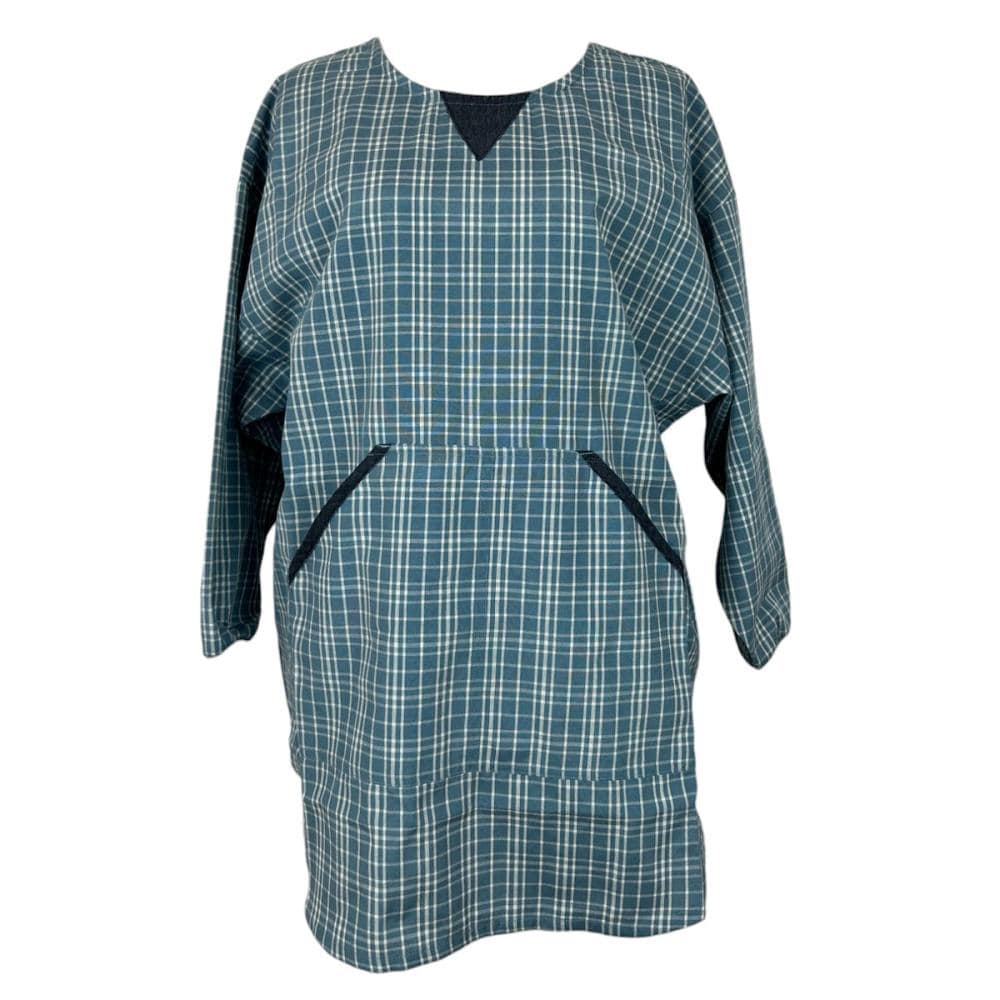 和泉布帛　デザインかっぽう着　ブルー