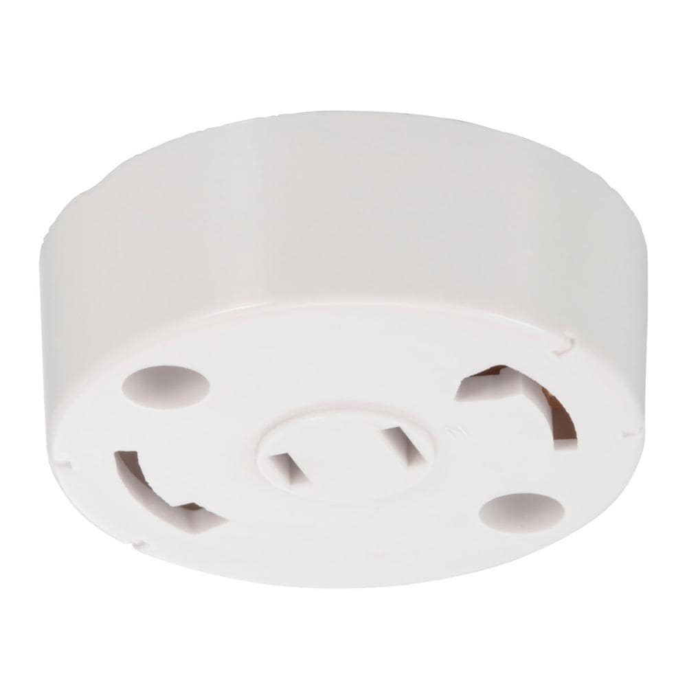 丸形引掛露出ローゼット　コンセント付　照明用