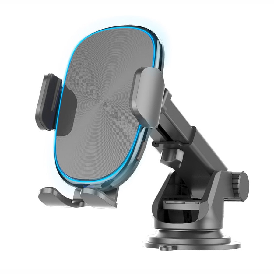 カシムラ　ＱＩ自動開閉ホルダー　イルミライト付き　手帳対応　吸盤取付