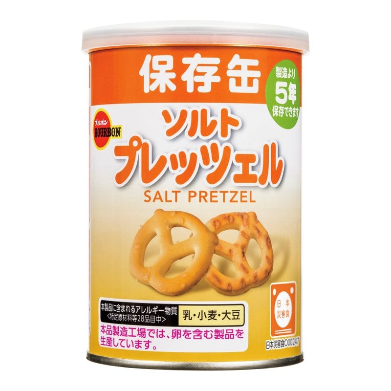 ブルボン　缶入ソルトプレッツェル　７５ｇ