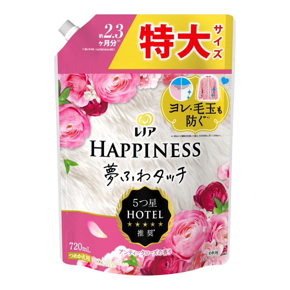 Ｐ＆Ｇ　レノアハピネス　夢ふわタッチ　華やかに香るアンティークローズの香り　詰め替え用　特大　７２０ｍＬ