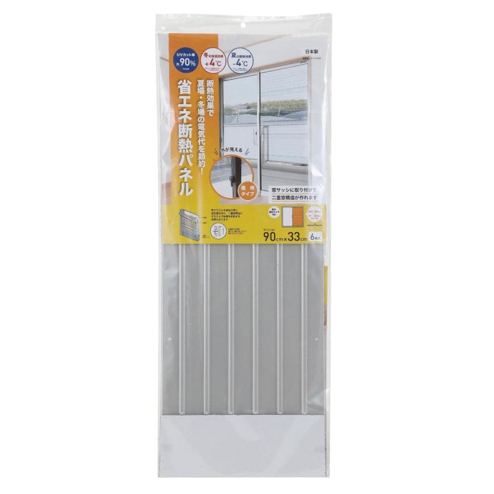 你的品牌名　省エネ断熱パネル　透明タイプ　９０×３３ｃｍ　６枚入り