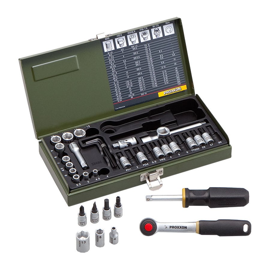 ＰＲＯＸＸＯＮ（プロクソン）　３６点・精密ソケットレンチセット　１／４