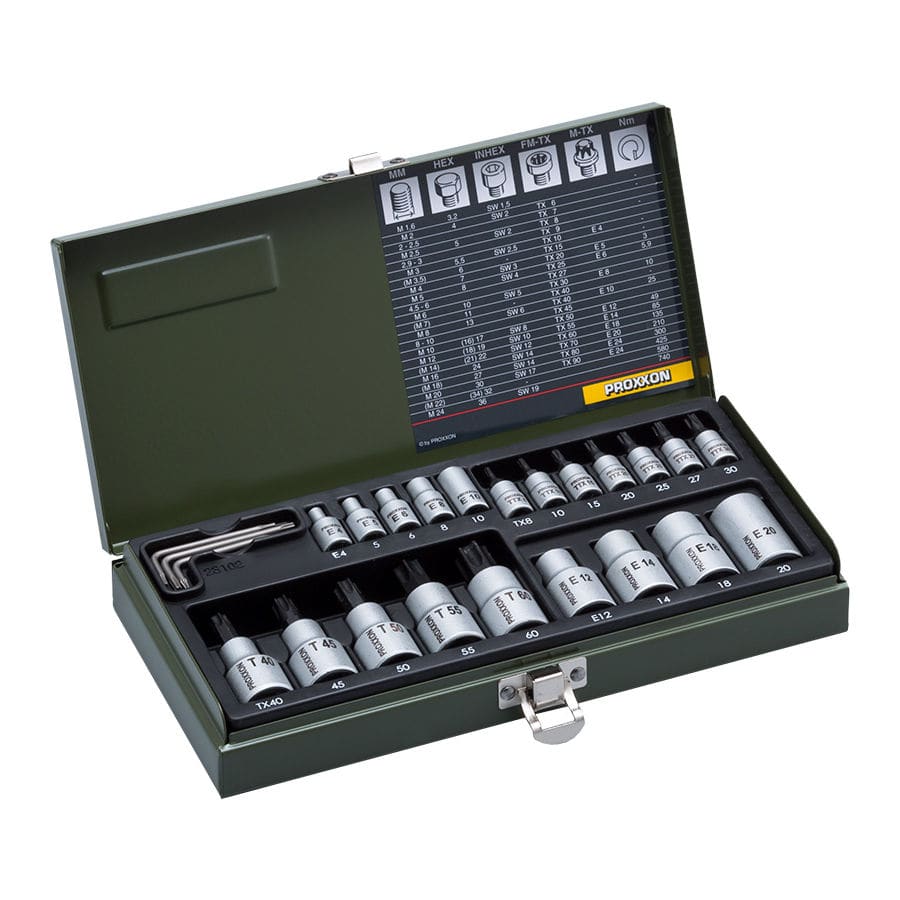 ＰＲＯＸＸＯＮ（プロクソン）　２４点・トルクスソケットセット　１／２＋１／４
