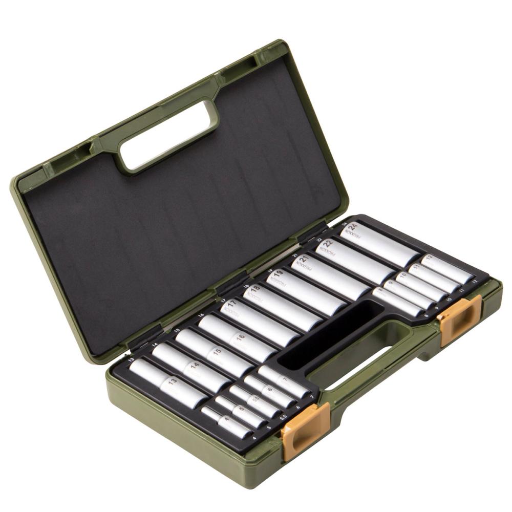 ＰＲＯＸＸＯＮ（プロクソン）　２０点・ディープソケットセット　１／２＋１／４