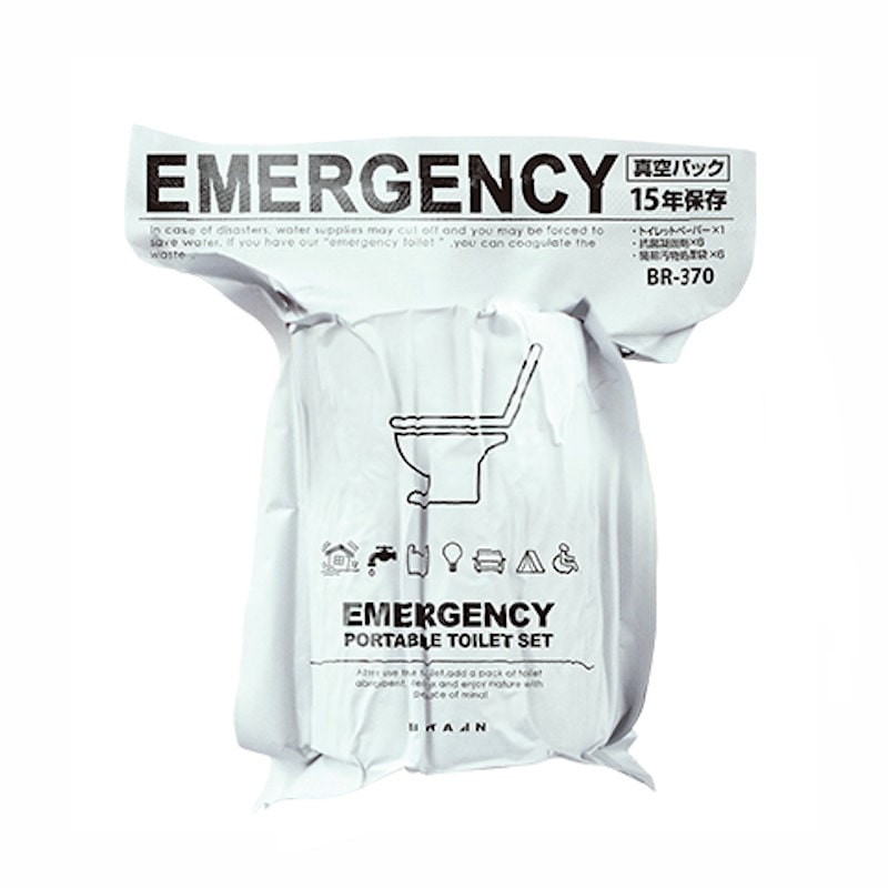 ブレイン　真空パックポータブルトイレセット　１個６回分　ＢＲ－３７０