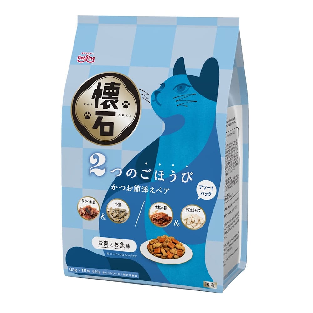 ペットライン　懐石　２つのごほうび　かつお節添えペア　６５０ｇ