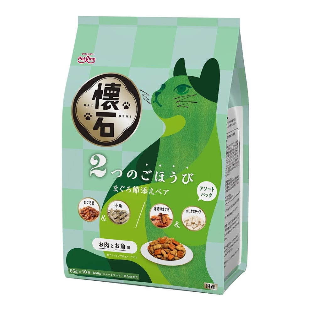 ペットライン　懐石　２つのごほうび　まぐろ節添えペア　６５０ｇ