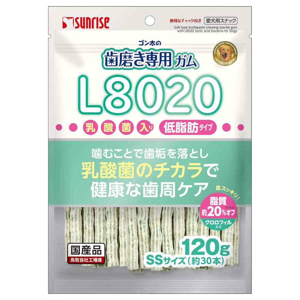 ゴン太の歯磨き専用ガム　ＳＳサイズ　Ｌ８０２０乳酸菌入り　クロロフィル入り　低脂肪　１２０ｇ