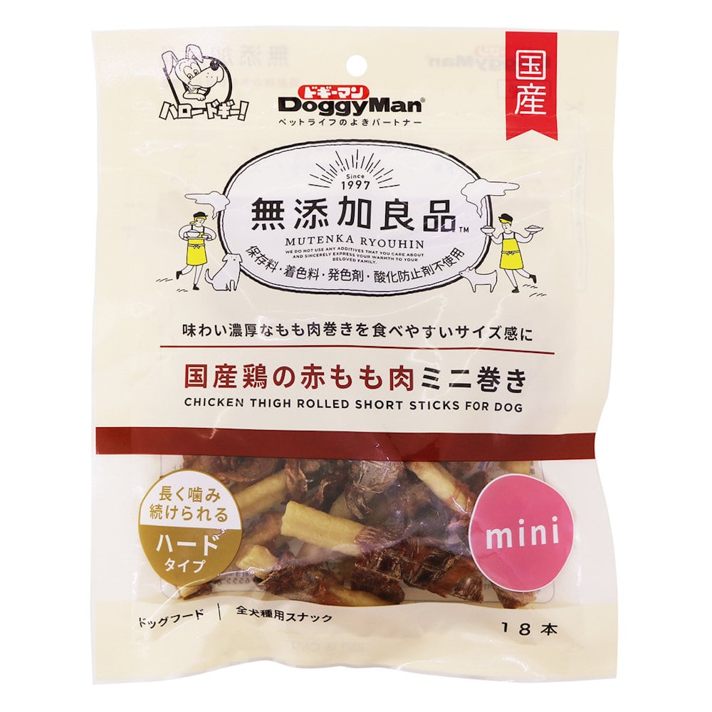 無添加良品　国産鶏の赤もも肉ミニ巻き　１８本