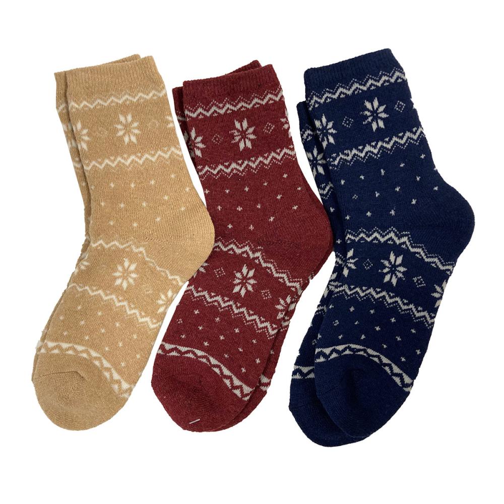 婦人毛混オールパイルソックス　３足組　２２～２４ｃｍ　ＣＡ－４４９