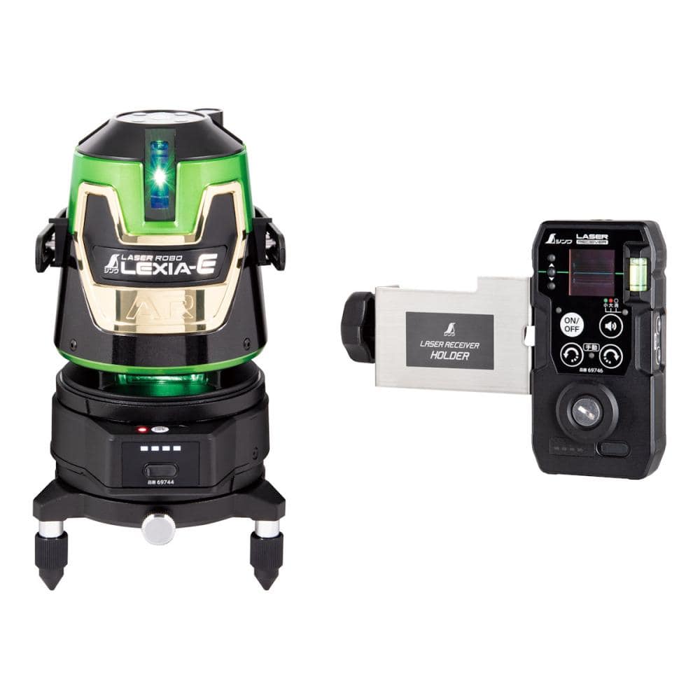 シンワ測定　レーザーロボＬＥＸＩＡＥ５１ＡＲＧ　グリーン　自動追尾　回転台セット　６９７４３