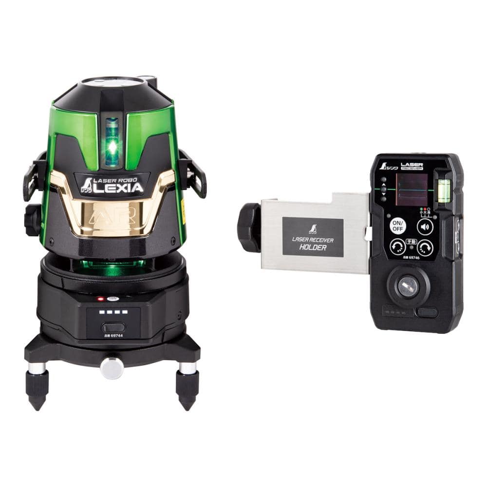 シンワ測定　レーザーロボＬＥＸＩＡ５１ＡＲＧ　グリーン　自動追尾　回転台セット　６９７４２