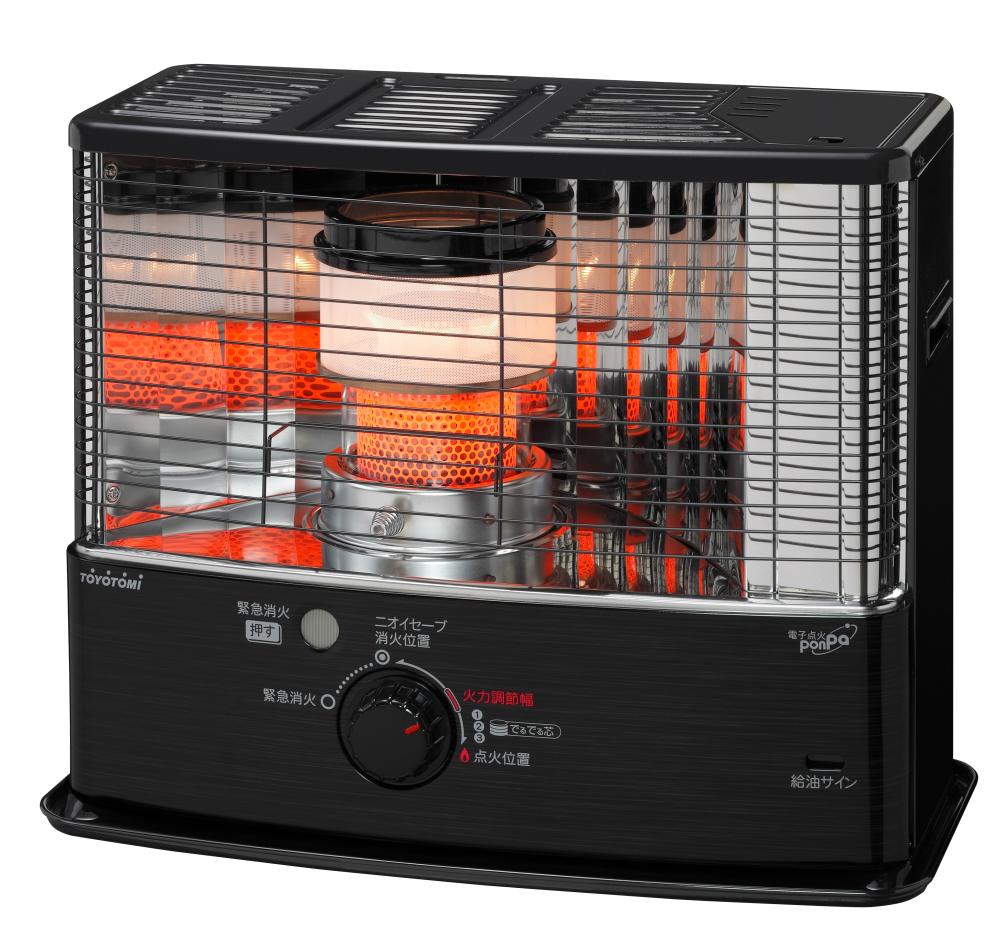 トヨトミ　石油ストーブ　木造１０畳　ブラック　ＨＲＣ－Ｗ３６２４（Ｂ）