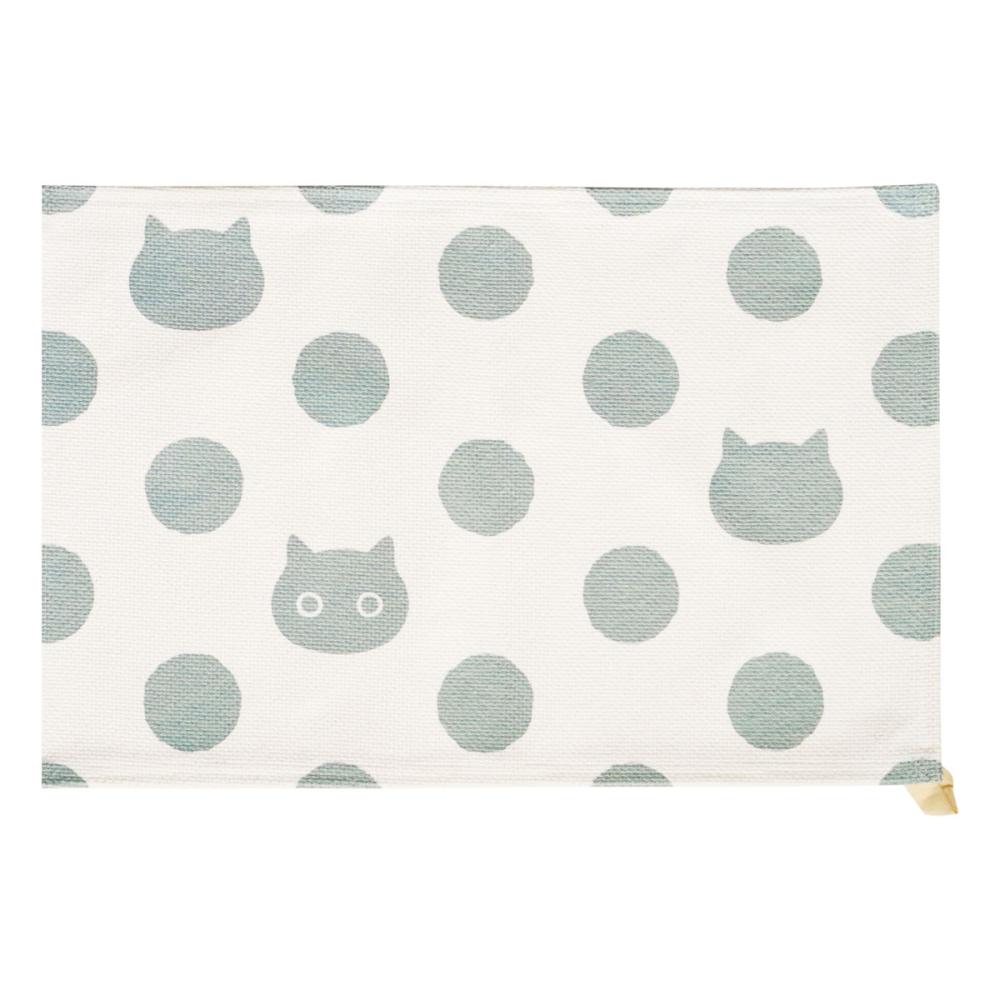 オカトー　ドラム式洗濯機が使える瞬快吸水バスマット　ネコ　４０×６０ｃｍ