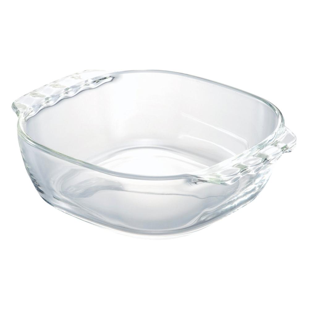 耐熱ガラス製トースター皿　４００ｍＬ　ＨＴＺ－４０－ＢＫ