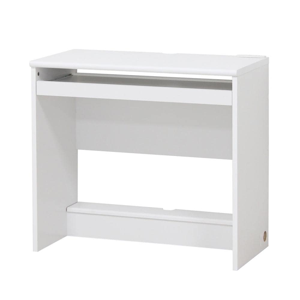 クロシオ　配線収納デスク　フットレスト付　ホワイト