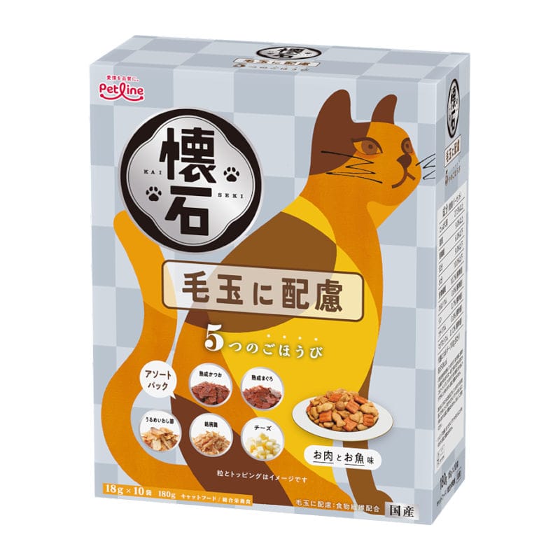 ペットライン　懐石　５つのごほうび　毛玉に配慮　１８０ｇ