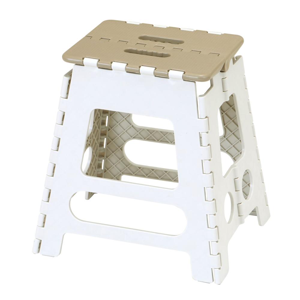 折りたたみ踏み台　高さ３９ｃｍ　ベージュ