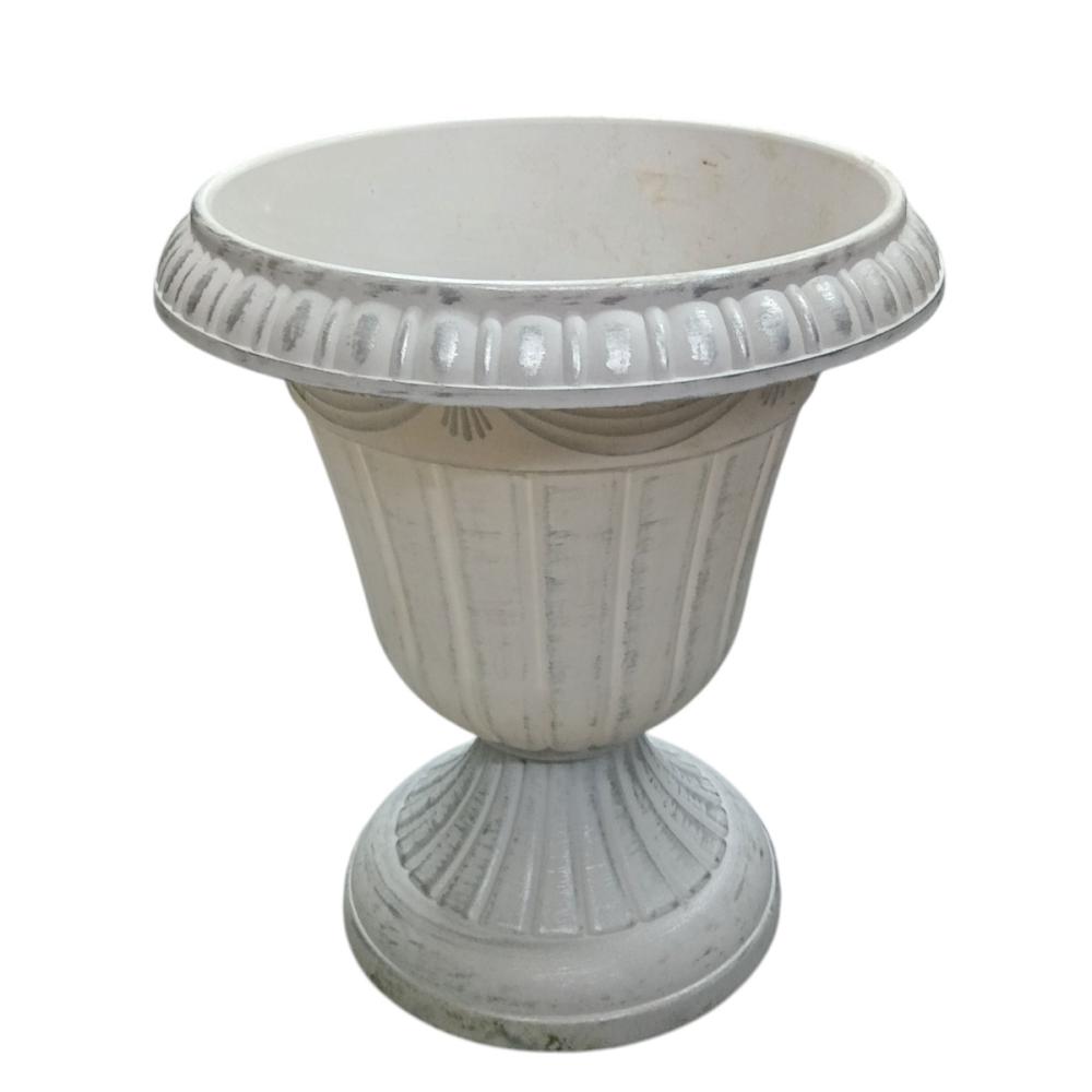 Ｂｒｅｅｚｙ　Ｇｒｅｅｎ　か～るいスタンドカップ　軽量カップ型ポット　白　８．５号