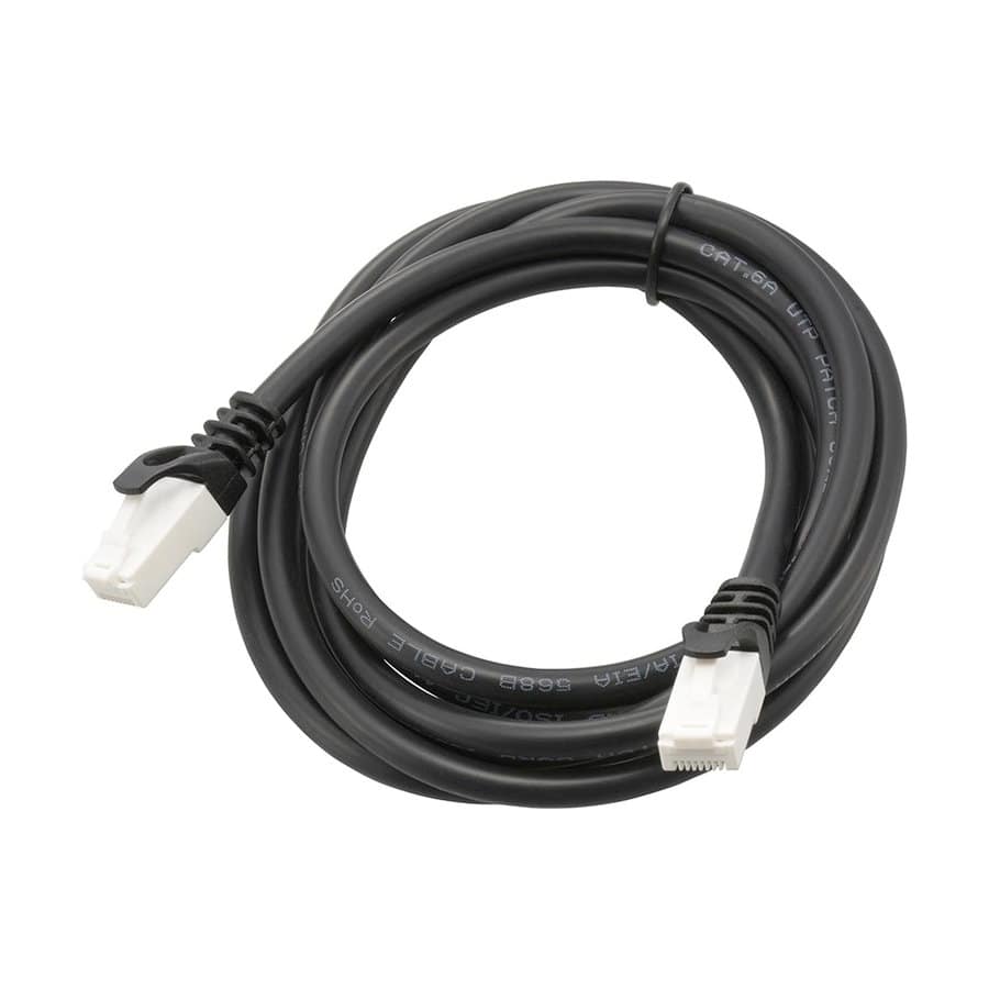 オーム電機　つめが折れないＬＡＮケーブル　カテゴリー６Ａ　２ｍ　ブラック