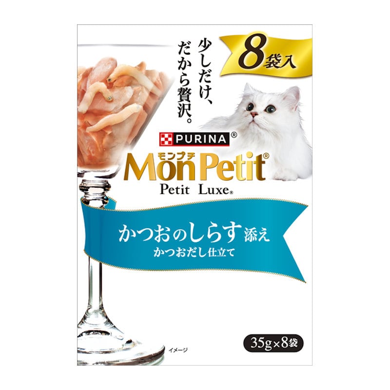 ＭＰ（モンプチ）プチリュクスパウチ　かつおのしらす添え　３５ｇ×８袋