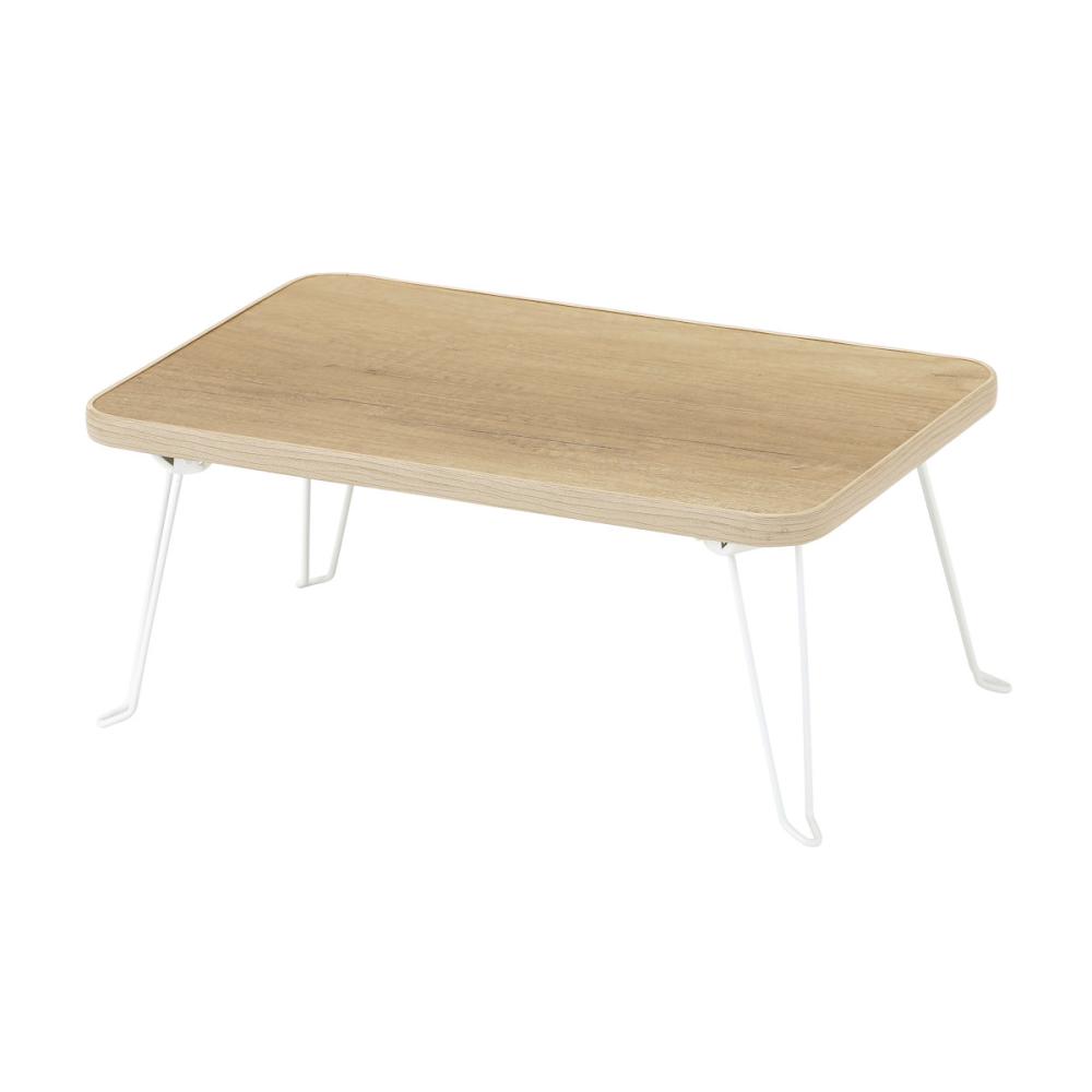 アテーナライフ　ワイヤー脚折りたたみローテーブル２　ナチュラル　幅４５×奥行３０ｃｍ