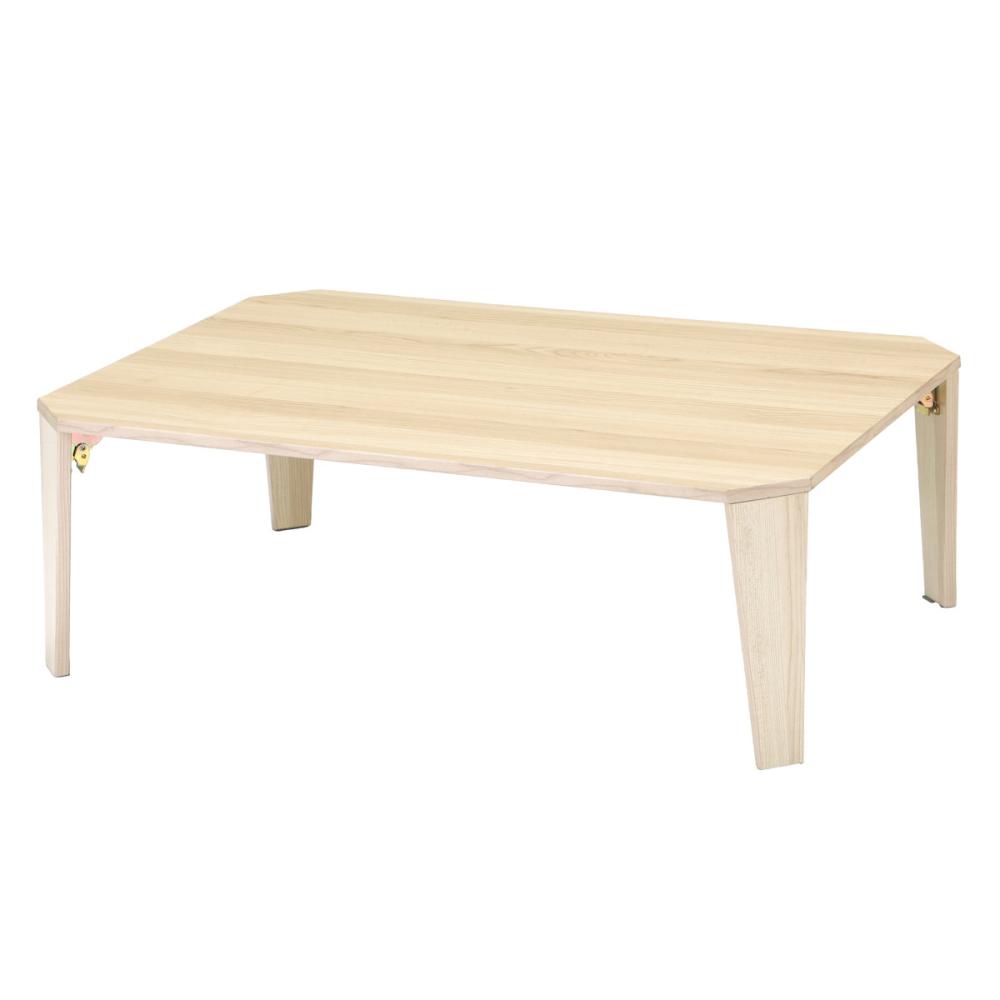 アテーナライフ　折りたたみローテーブル２　ナチュラル　幅９０×奥行６０ｃｍ