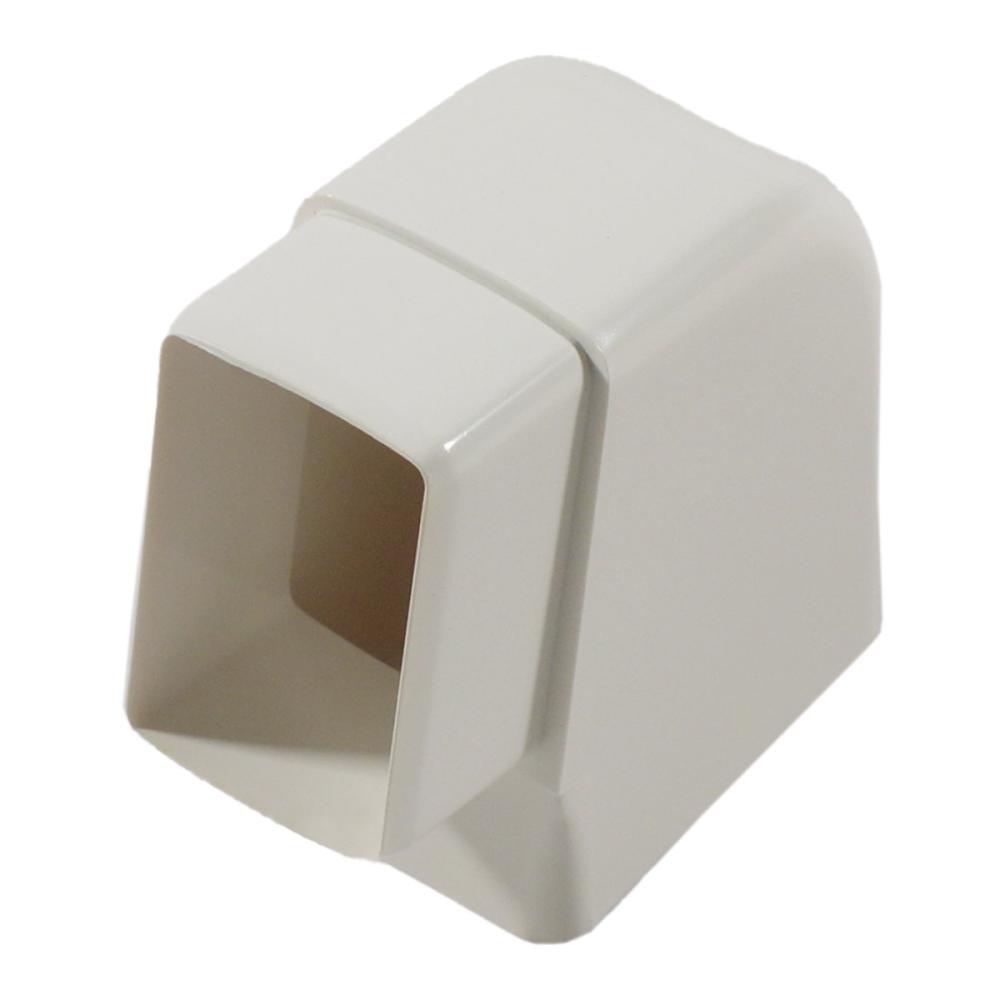 角横エルボ　ホワイト　４５×３０mm