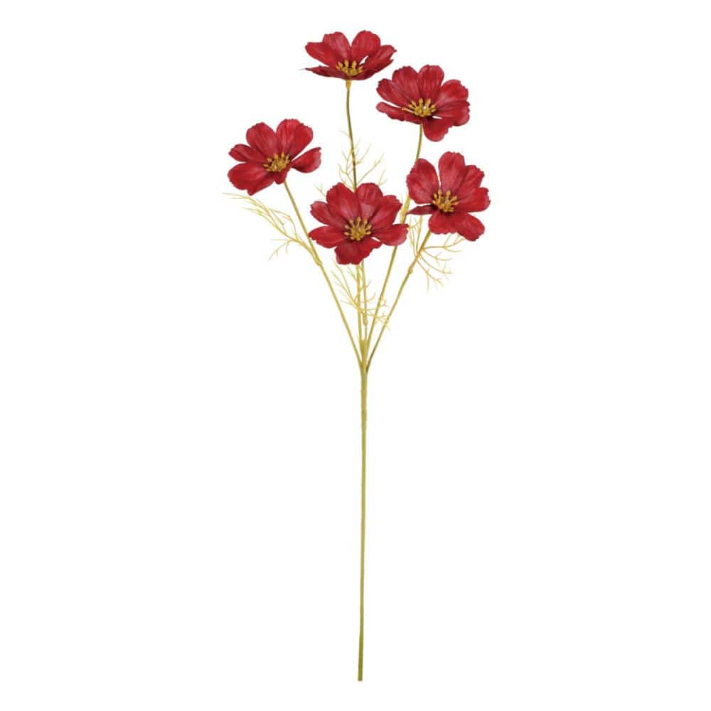 造花　コスモススプレー　レッド