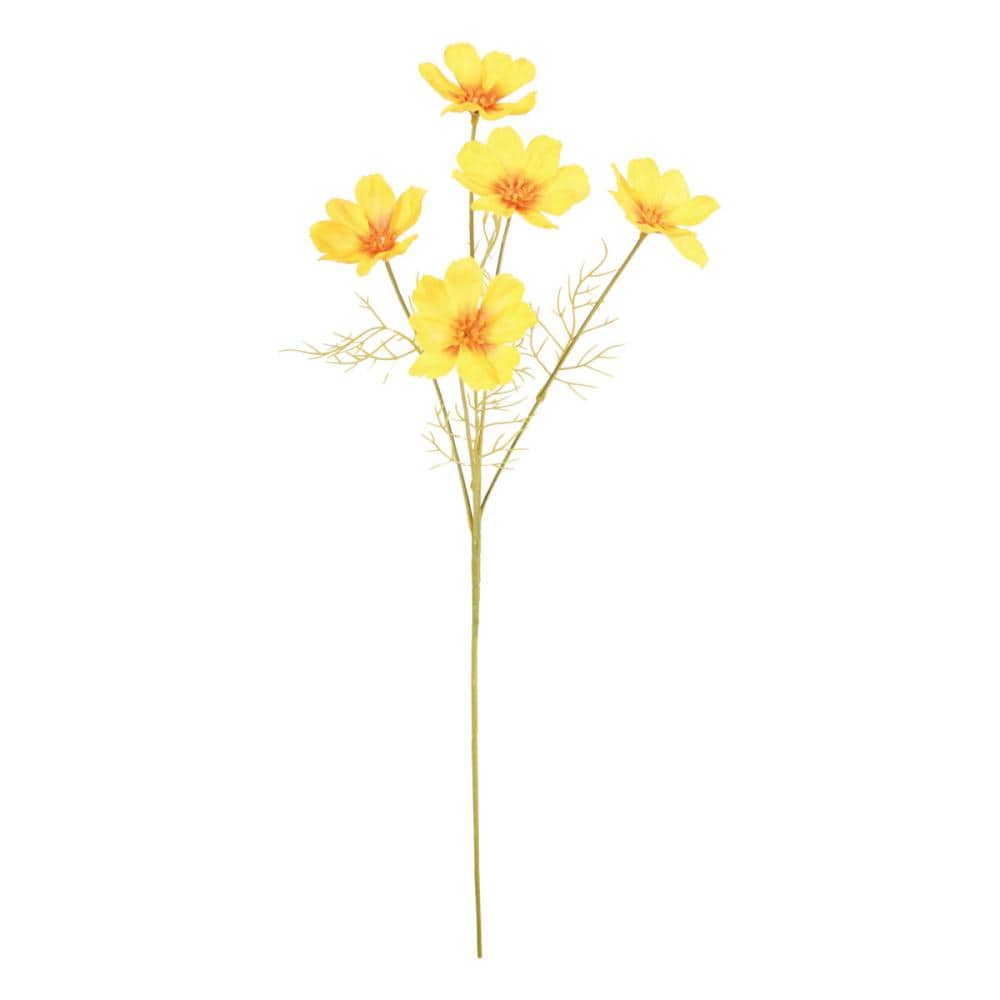造花　コスモススプレー　イエロー
